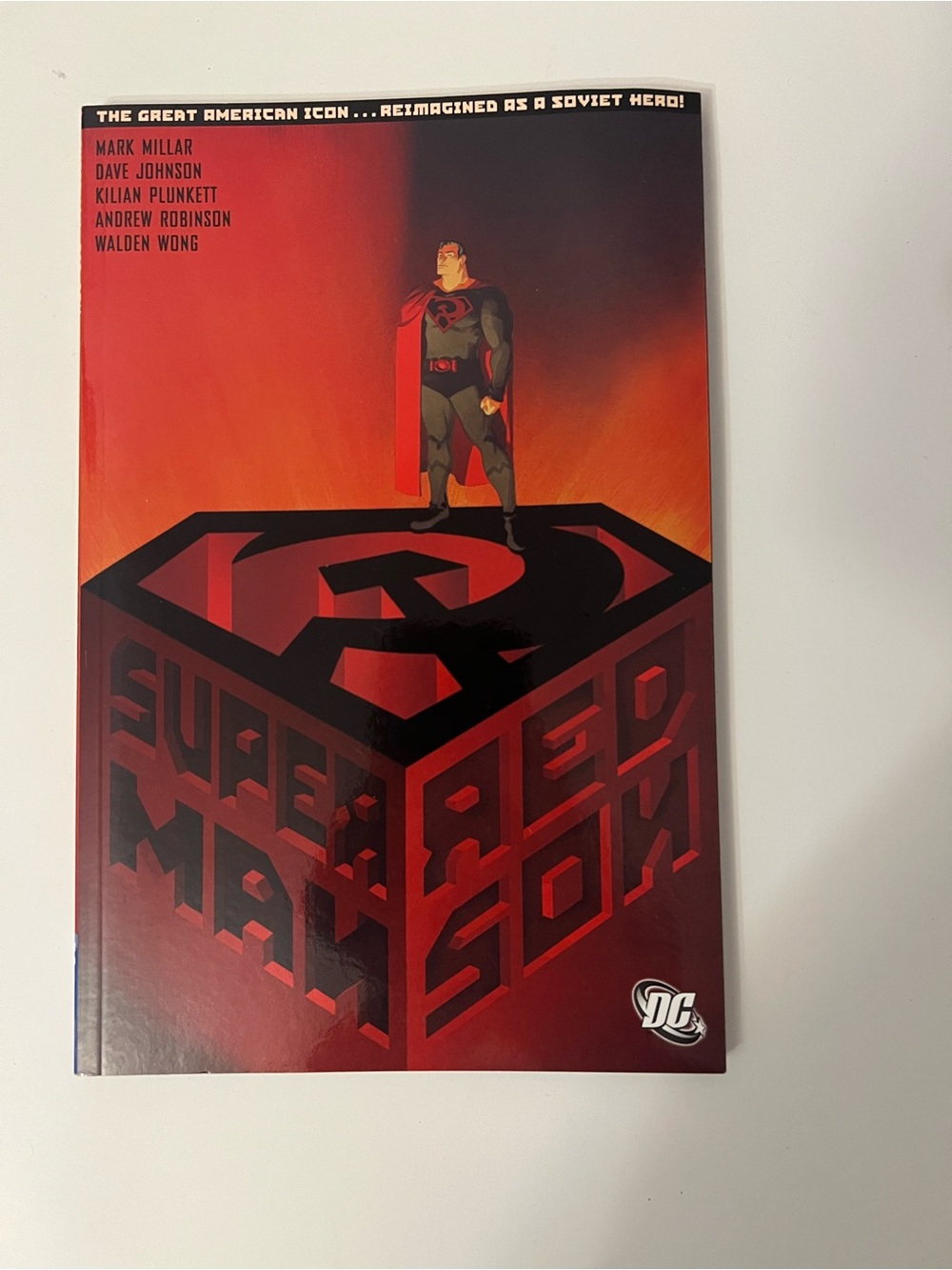 DC Comics Book. Red and Black Soviet-Style Superman